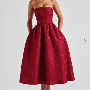 Babyboo Corset Strapless Red Dress NWT